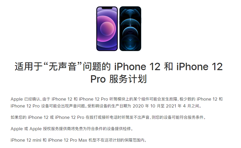 台江苹果手机维修分享iPhone 12/Pro 拨打或接听电话时无声音怎么办 